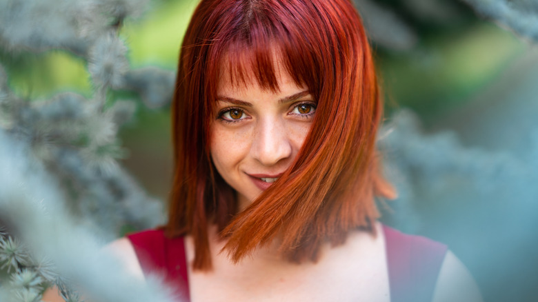 Woman with a bob haircut