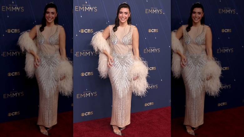 Bronwyn Newport on the 2025 Emmys red carpet