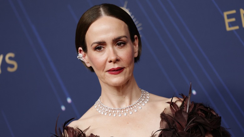 Sarah Paulson on the 2025 Emmys red carpet