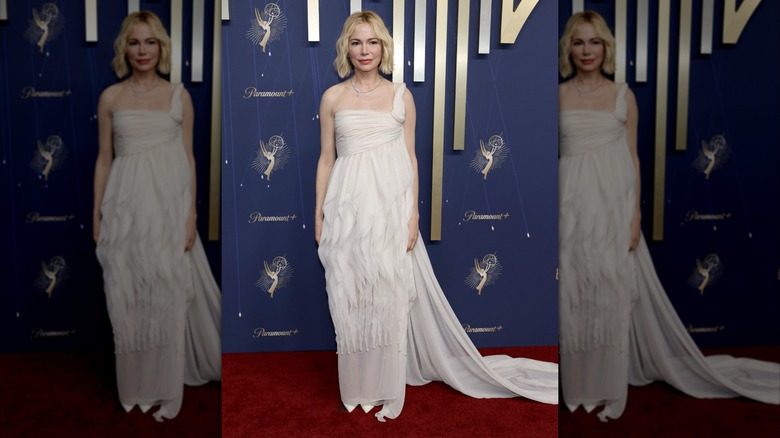 Michelle Williams on the 2025 Emmys red carpet