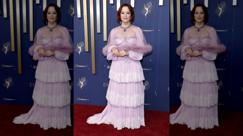 Parker Posey on the red carpet at the 2025 Emmys