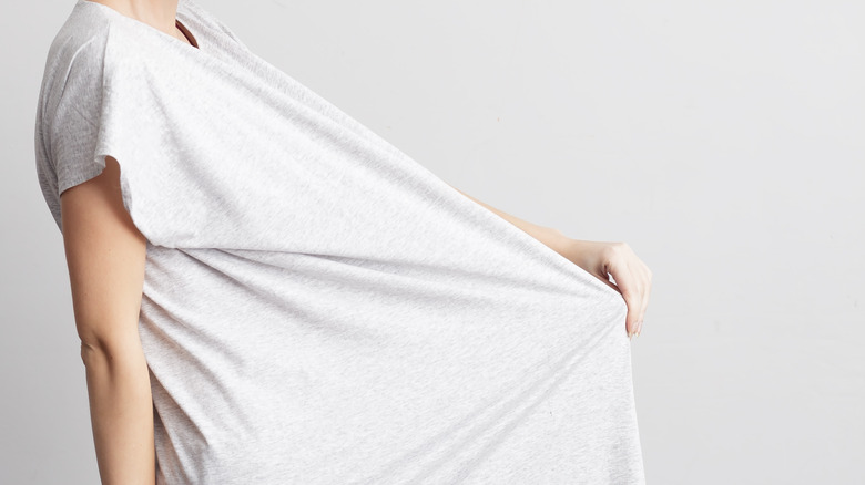 overly baggy shirt