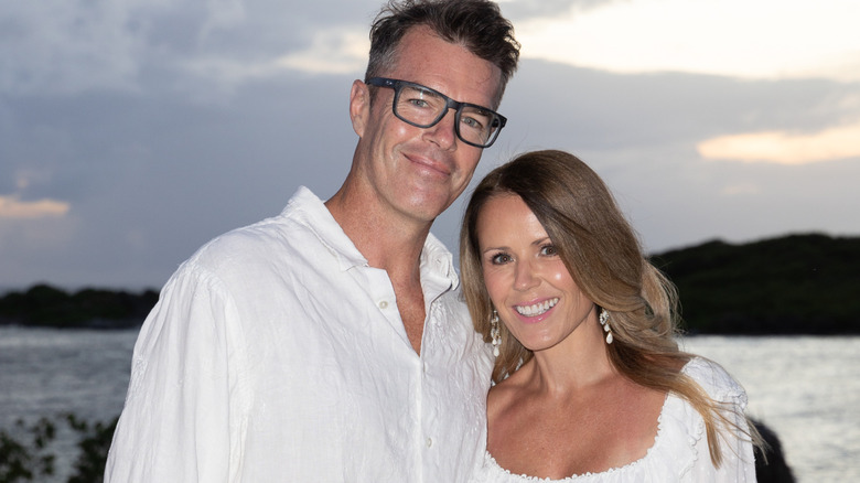 Ryan and Trista Sutter smile during her 50th birthday in 2022
