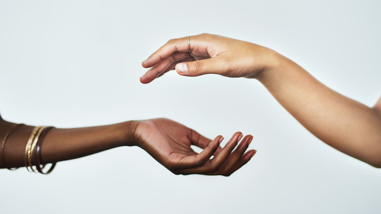 Two delicate hands