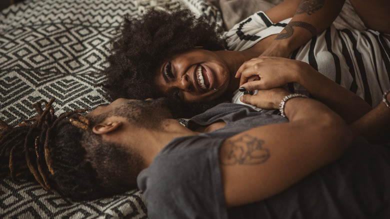 Couple laughing