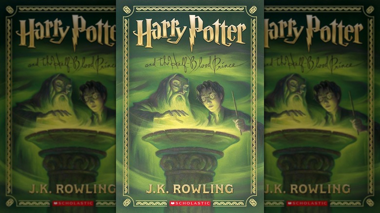 The front cover of Harry Potter and the Half-Blood Prince by J.K. Rowling