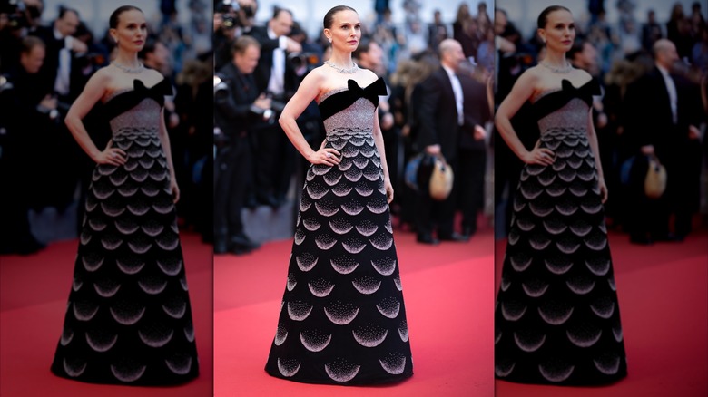 Natalie Portman wearing a sparkly gown inspired by Dior Fall 1951 Haute Couture at the Cannes Film Festival