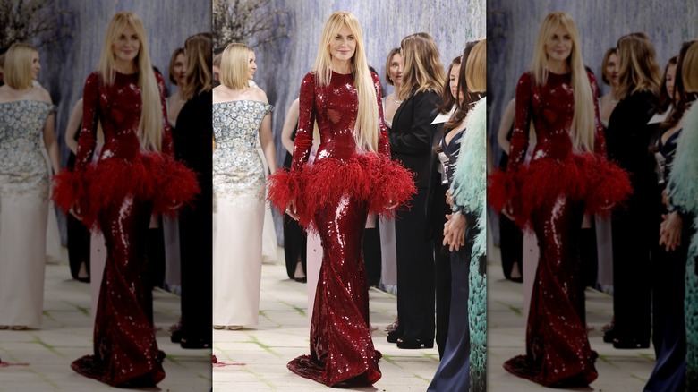 Nicole Kidman at the 2026 Met Gala in a red sequin dress