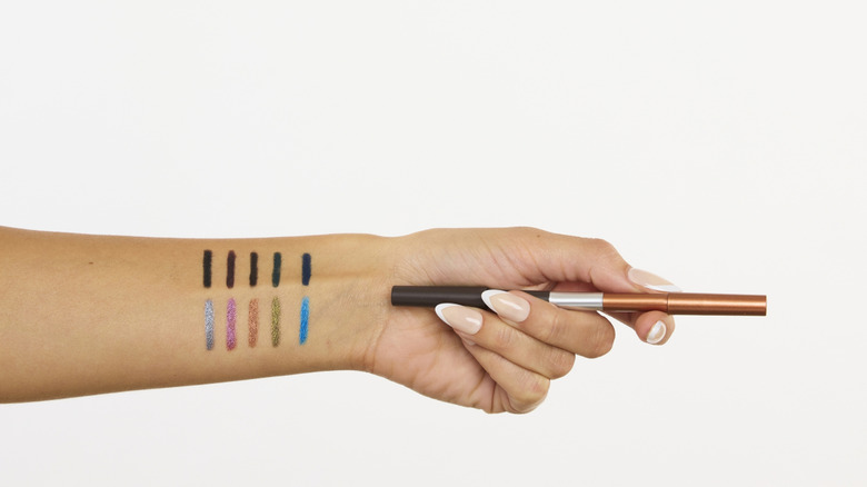 A range of eyeliner colors