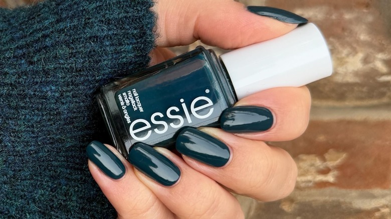 Deep teal nails