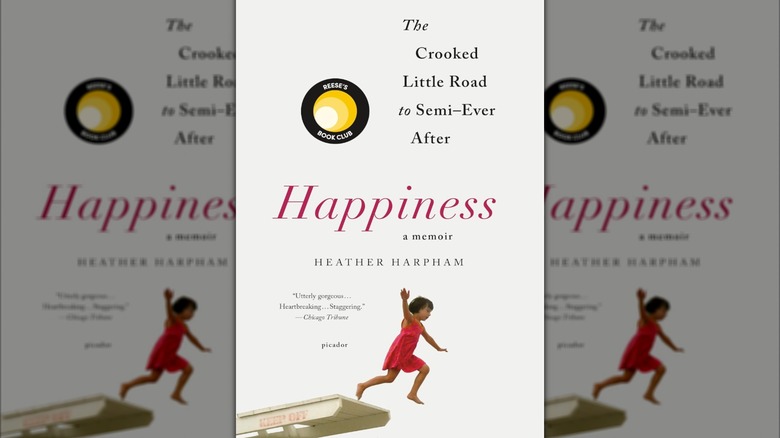 Cover of Happiness: A Memoir, showing a little girl jumping off a diving board