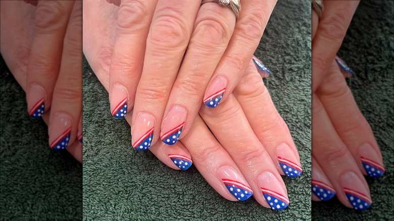 Flag inspired nails