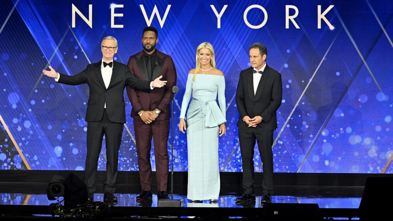 Ainsley Earhardt on stage with other members of Fox News at the Patriot Awards 2025