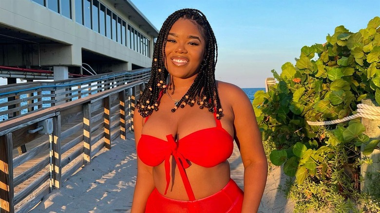 Woman in a red bikini