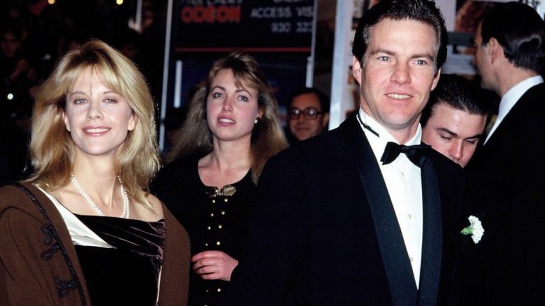Meg Ryan and Dennis Quaid at the London premiere of "When Harry Met Sally"
