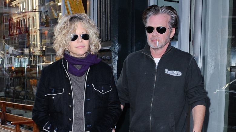 Meg Ryan and John Mellencamp on the streets of New York