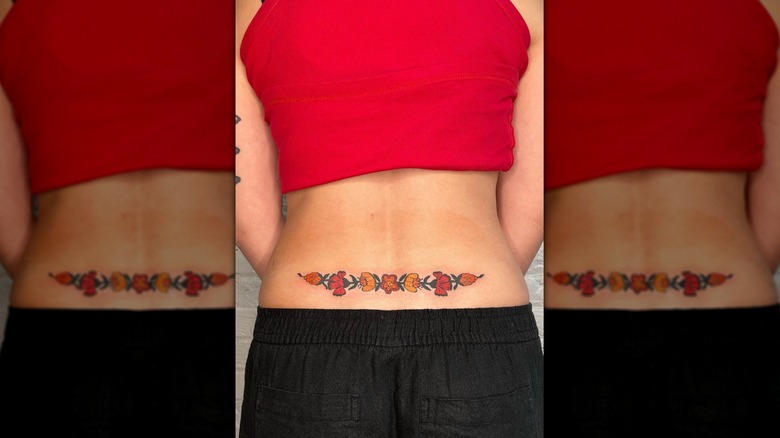 Lower back tattoo