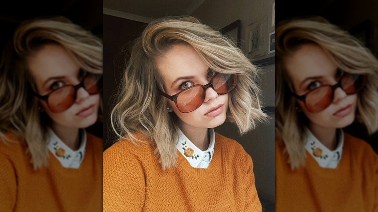 Blonde bob cut