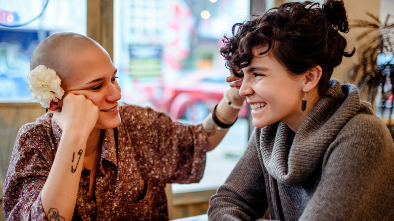 Affectionate queer couple