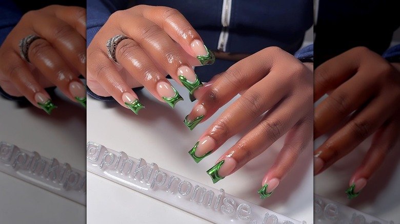 Textured green tips
