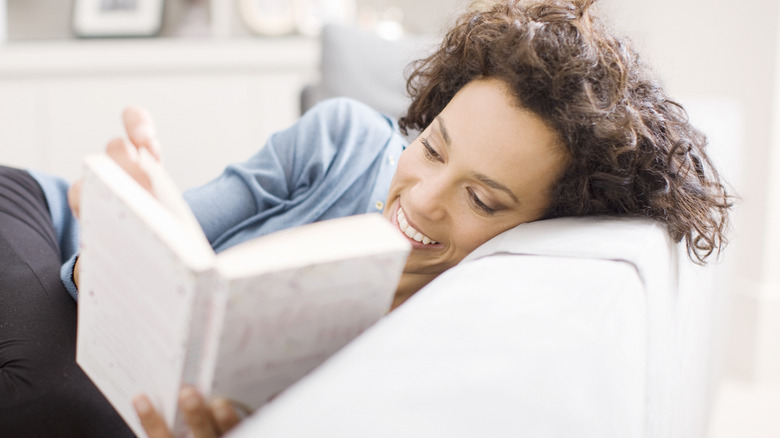 Woman reading a book