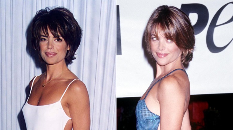 Lisa Rinna with a long pixie haircut