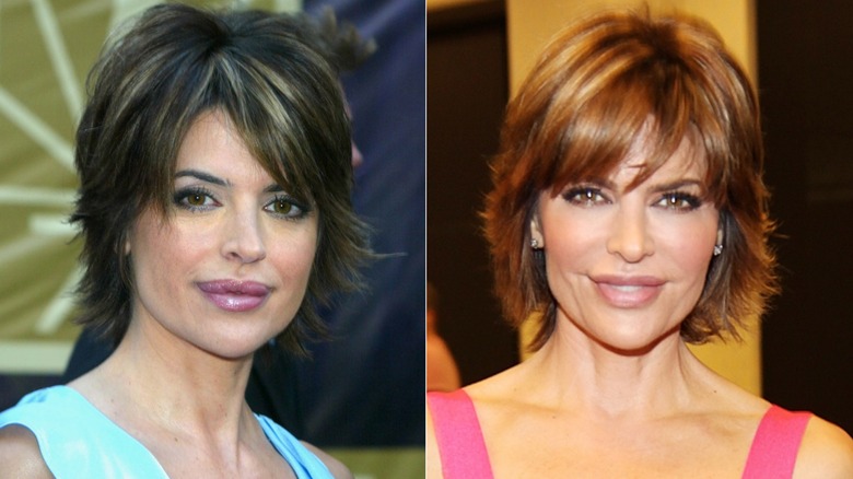 Lisa Rinna with pink lipstick