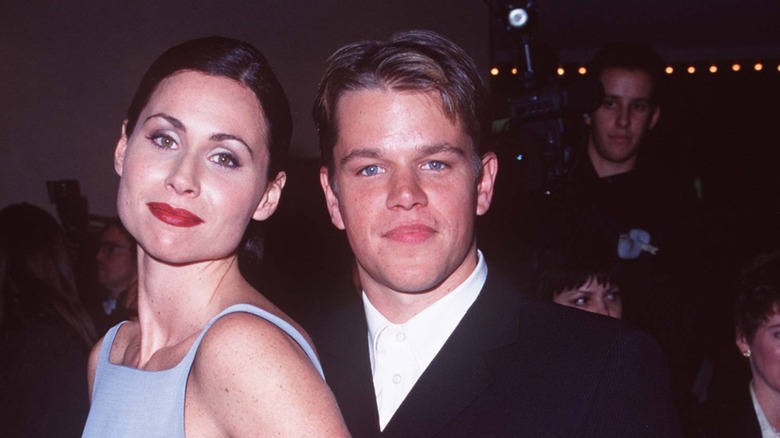 Minnie Driver on the red carpet with Matt Damon at the Good Will Hunting premiere in 1997