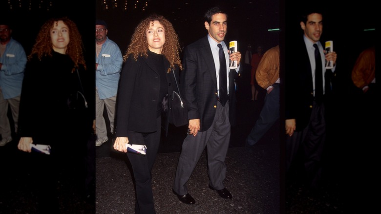 Bernadette Peters smiling with husband Michael Wittenberg in 1996.