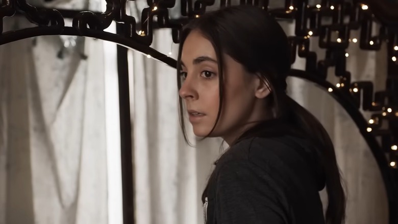 Kristen Vaganos with a scared expression in the 2019 movie Mommy Would Never Hurt You