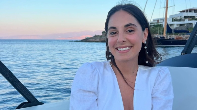 Kristen Vaganos smiling during a boat trip in 2024