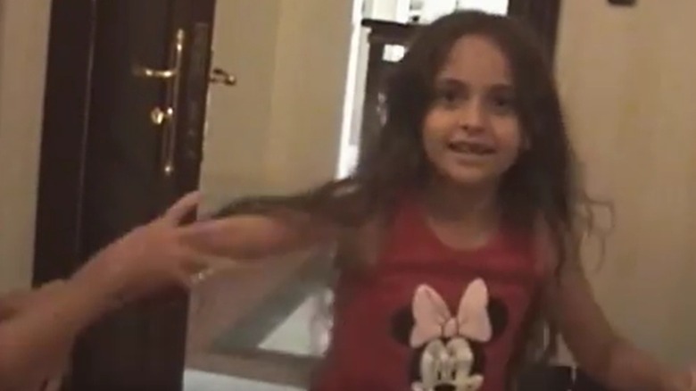 Paris Jackson playing with her brother as a child