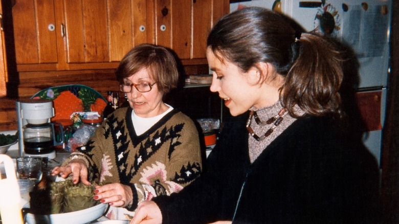 Young Rachael Ray with her mom