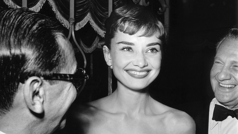 Audrey Hepburn happy and glam