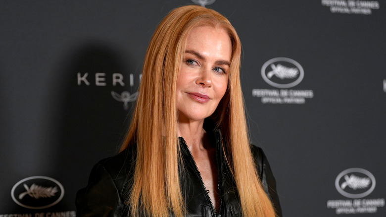 Nicole Kidman posing for a photo with a tilted head