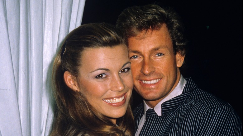 Vanna White posing with her late fiancé John Gibson in 1980