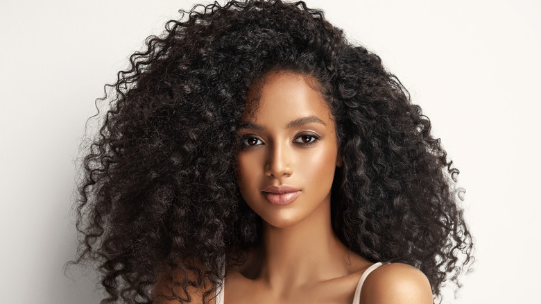 Woman with deep espresso hair