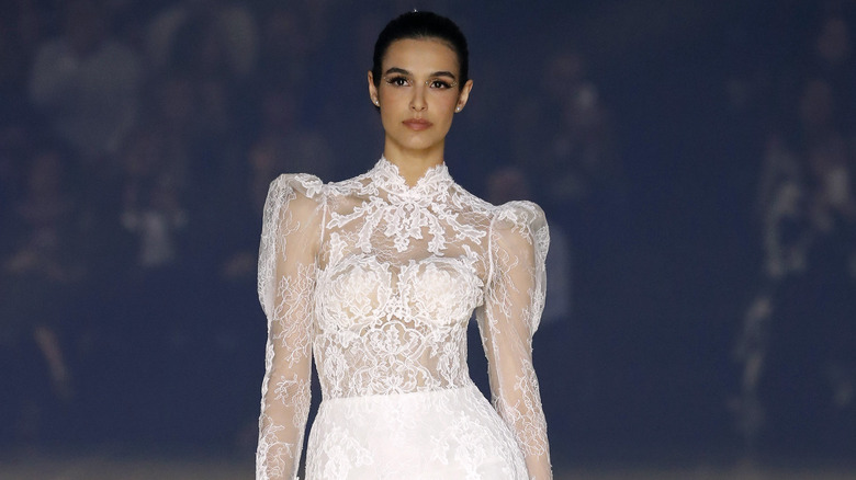 high-neck bridal gowns