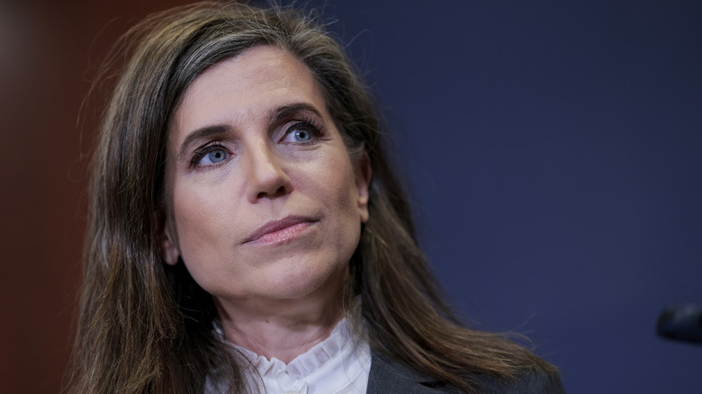 Nancy Mace at a media briefing in 2026