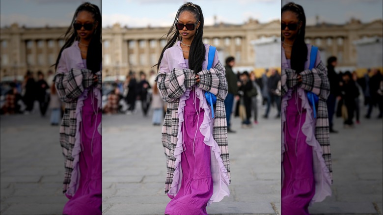 Woman in layers 