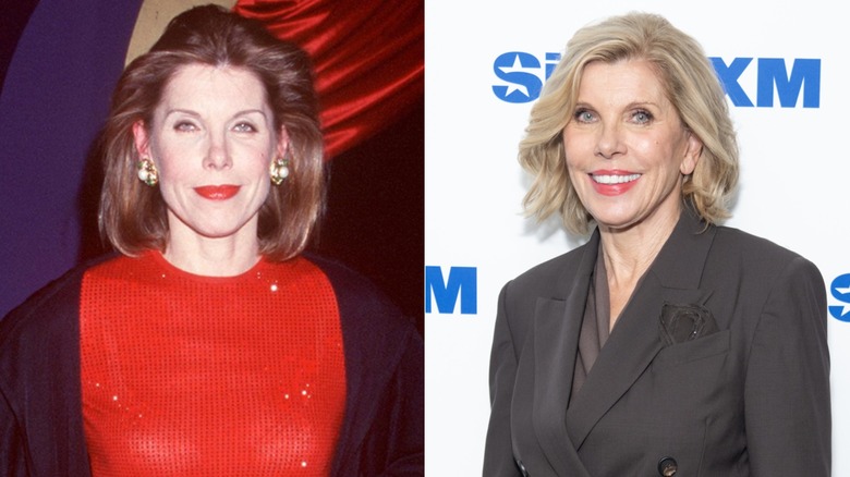 Christine Baranski in 2000 and 2025, side by side photos
