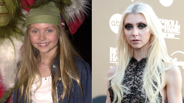 Taylor Momsen in 2000 and 2025, side by side photos
