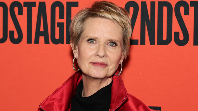 Cynthia Nixon on the red carpet with short hair