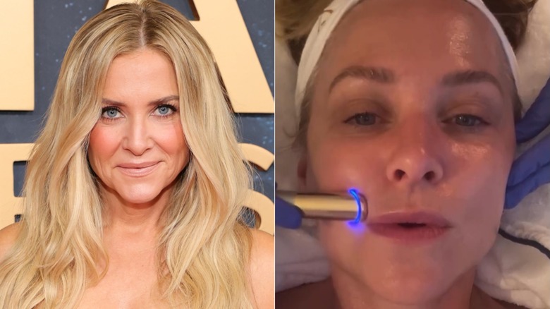 Jessica Capshaw with and without makeup, side by side photos