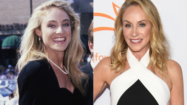 Tracy Pollan in 1988 and 2024 at the Michael J. Fox Foundation Gala