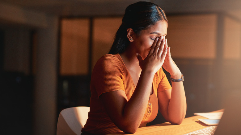 stressed out woman