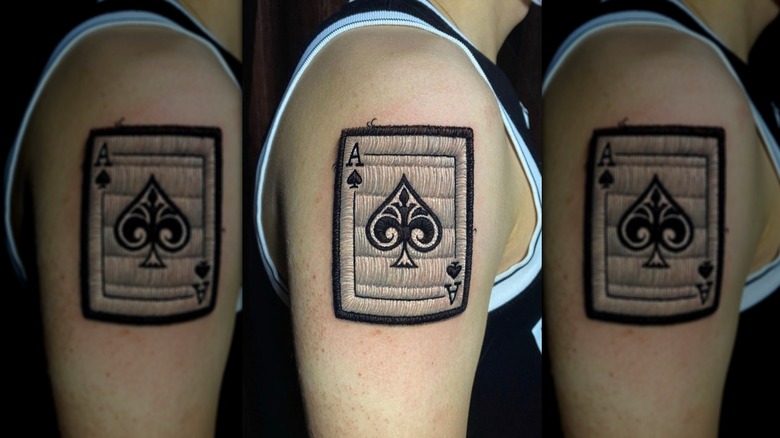 Spades embroidery tattoo