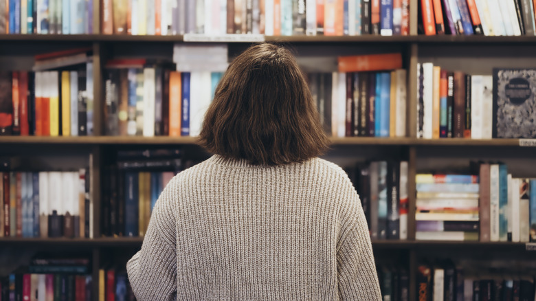 Woman in bookstore