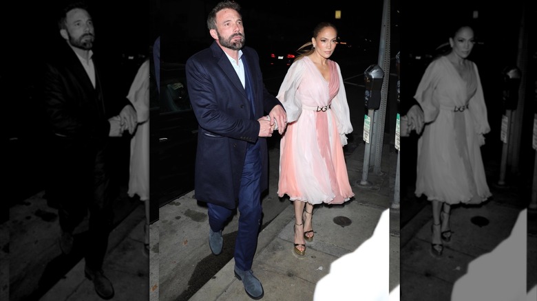 Ben Affleck and Jennifer Lopez pictured at a Valentine's Day date night in 2023