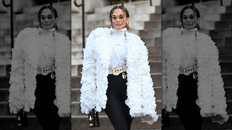 Jennifer Lopez at the 2024 Paris Fashion Week